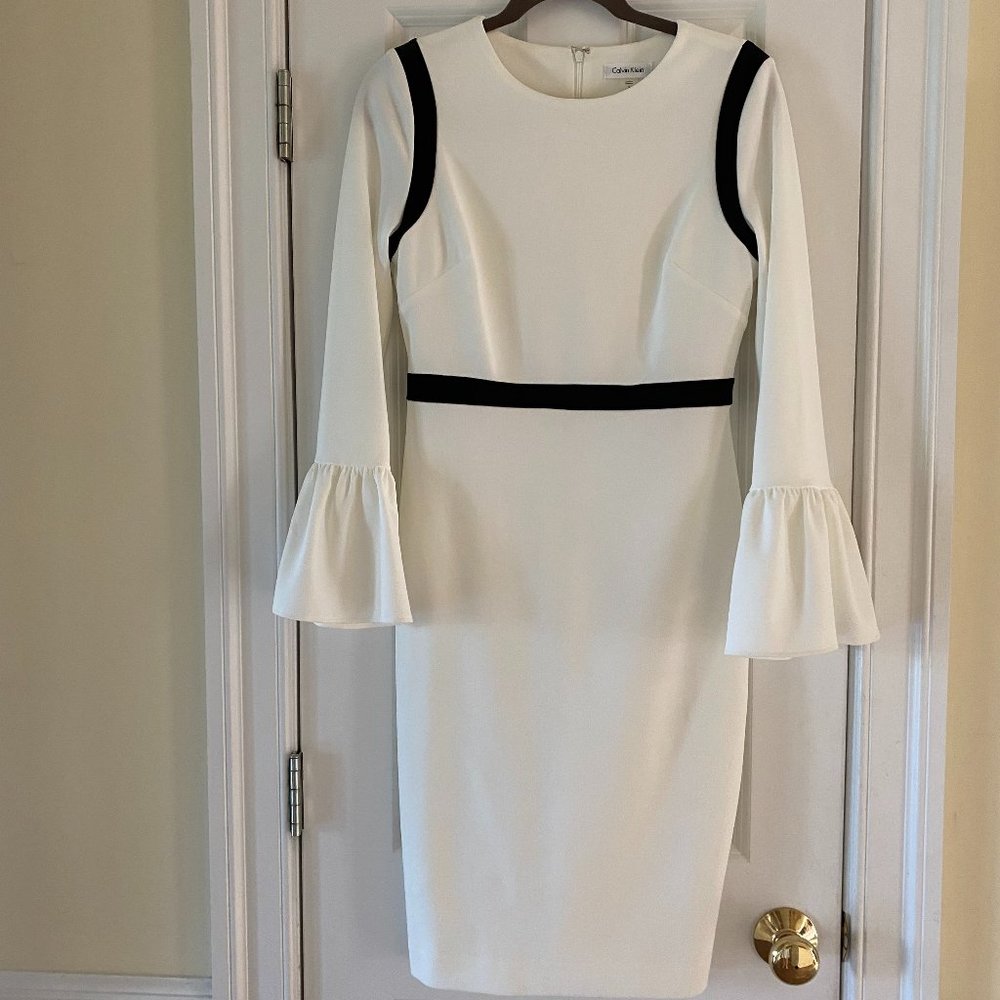 Calvin Klein Dress White and Black Size 6